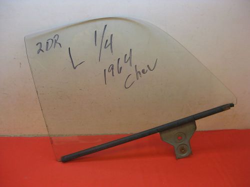 1963-1964 belair 2 door sedan left rear quarter glass (clear)    4852