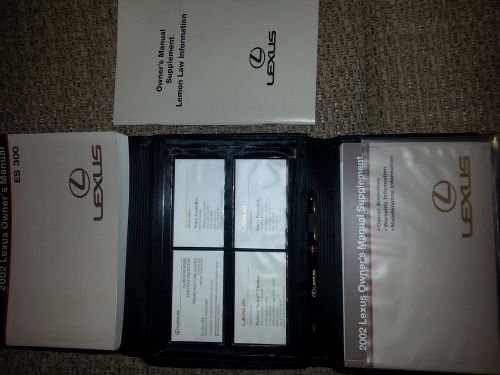 Lexus es 300 owners manual with case