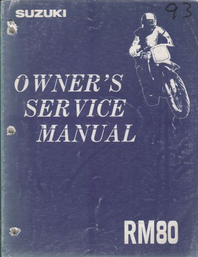 1993 suzuki motorcycle rm80 p/n 99011-02b27-03a owners service manual (471)