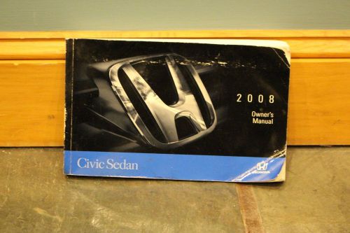 2008 honda civic sedan owner&#039;s manual