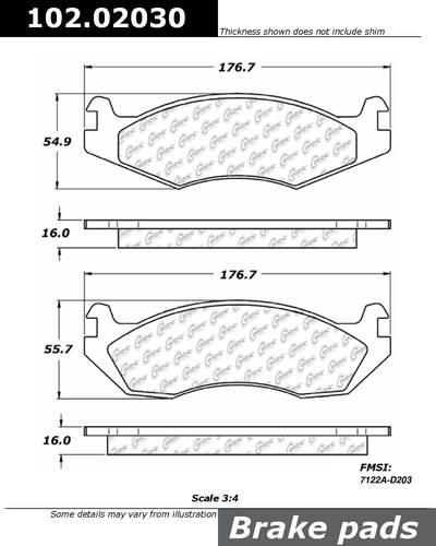 Centric 102.02030 brake pad or shoe, front-c-tek metallic brake pads