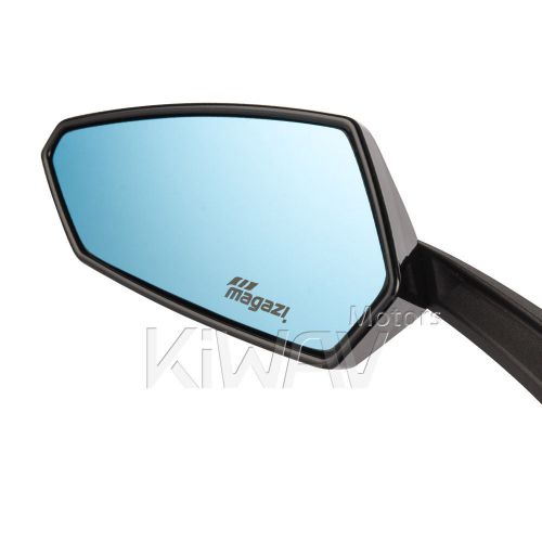 Glossy black tulip style mirrors for yamaha yamahopper qt50 79-87 kiwav