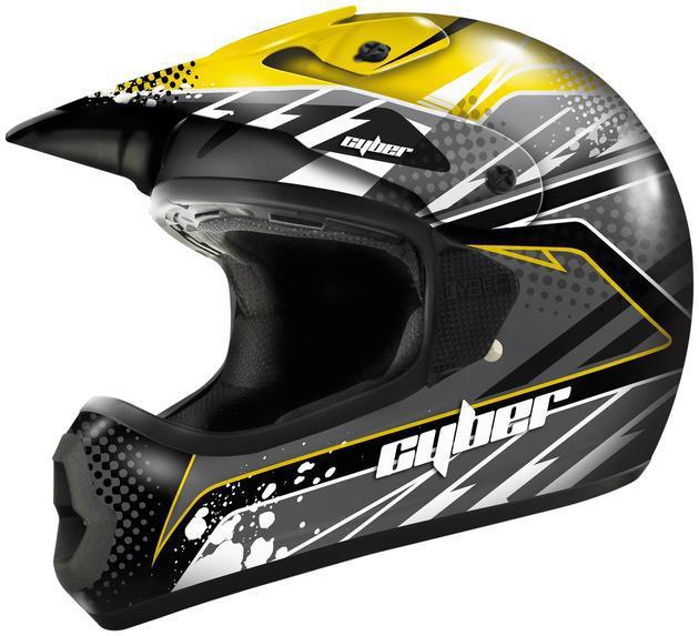 Cyber ux-22 motocross helmet yellow/black md/medium