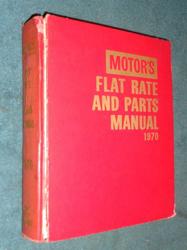 1964-1970 chevy ford camaro vette mustang firebird+ flat rate &amp; parts manual