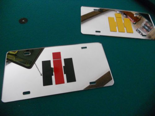 International harvester mirror tag diesel license plate ih decal 4x4 truck