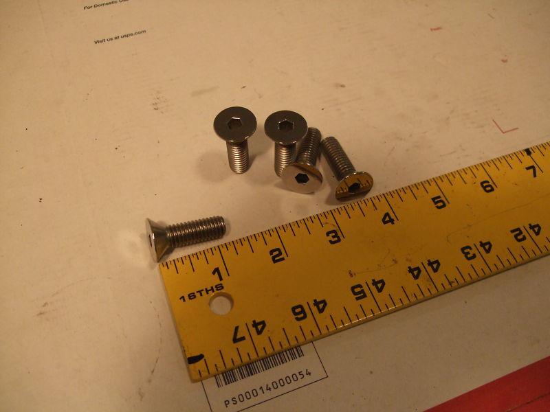 Harley rear brake rotor bolts - polished stainless tapered allens 1980-1991