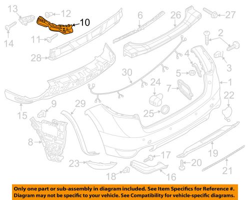 Porsche oem 11-14 cayenne rear bumper-inner bracket right 95850539400