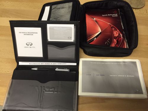 2008 infiniti g37  coupe factory owners manual set and case