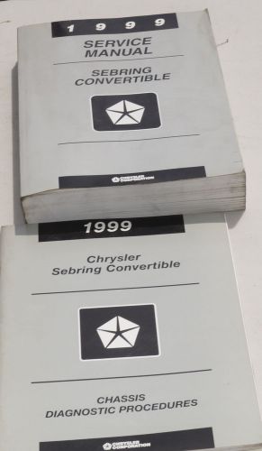 1999 chrysler sebring convertible oem service shop manual + chassis diagnostics