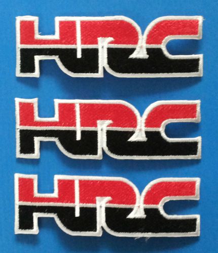 3 lot honda racing corporation hrc embrodered iron/sewn patches w/ free ship