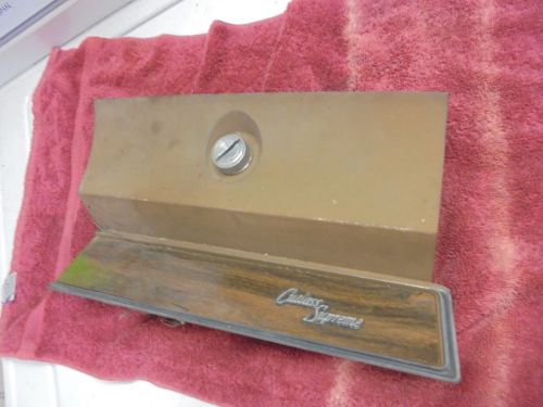 1970 71 72 oldsmobile cutlass supreme glove box lid  - camel and walnut