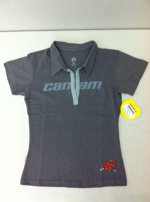 Can-am spyder motorcycle hugger polo short sleeve shirt womens/ladies medium m