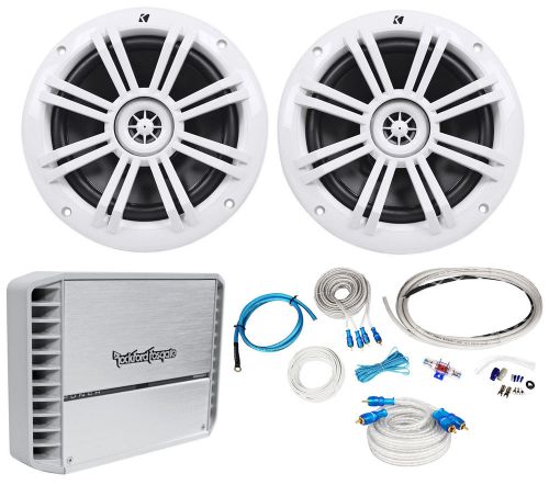 Rockford fosgate pm400x4 400w marine 4-ch amplifier+kicker 6.5&#034; speakers+amp kit