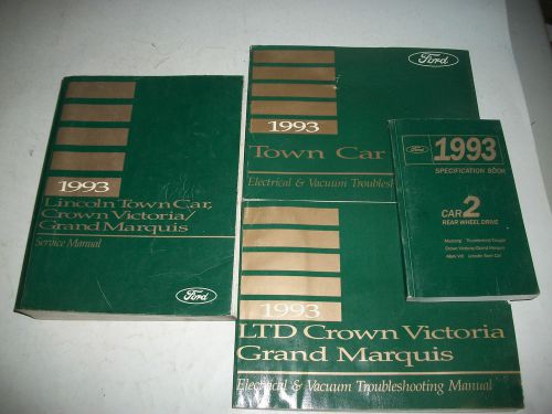 1993 lincoln town car crown victoria grand marquis service manual  w/evtm+specs