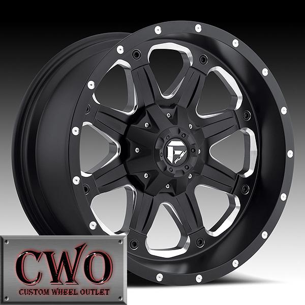 20x9 black fuel frontier rims 6x135/6x139.7 6 lug f150 chevy  titan tundra cwo