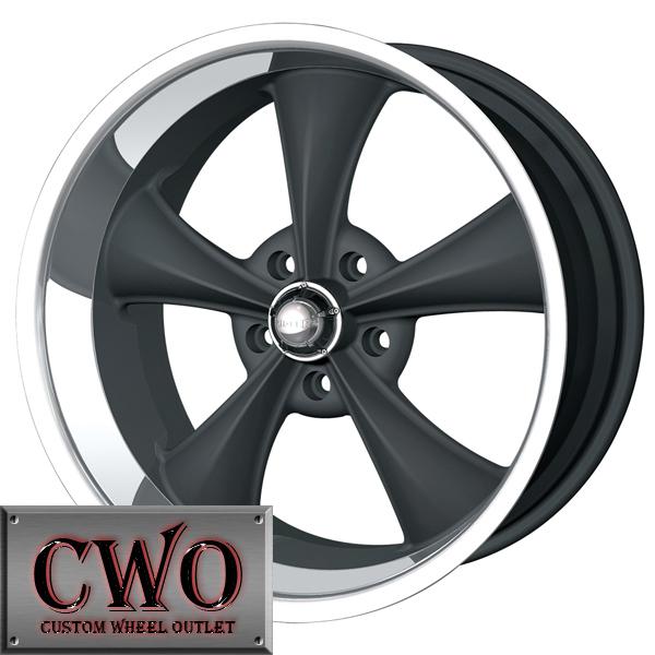 17 black ridler style 695 rims 5x4.75" 5 lug gto trans am camro el camino cwo