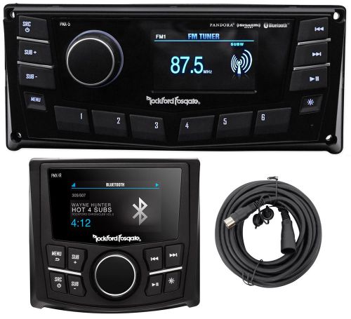 Rockford fosgate pmx-5 2.7&#034; marine digital media receiver w/bluetooth+remote