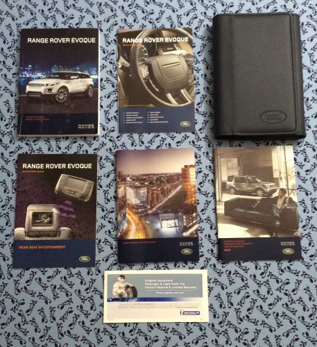 2013 range rover evoque pure plus dynamic 2.0 owners manual w/ navi oem set