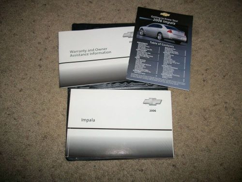 2006 chevy impala complete owners manual set,kit,portfolio,06