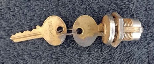 Vintage 2 hudson keys with lock cylinder old for desk maybe
