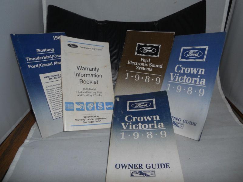 (1) 1989 ford crown victoria owner manual with original case