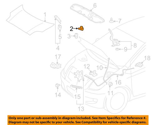 Toyota oem 12-16 prius c-hood stopper 5573852050