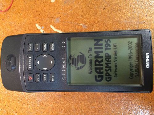Garmin gpsmap 195 with manuals, chargers, case, cables, and garmin mapsource