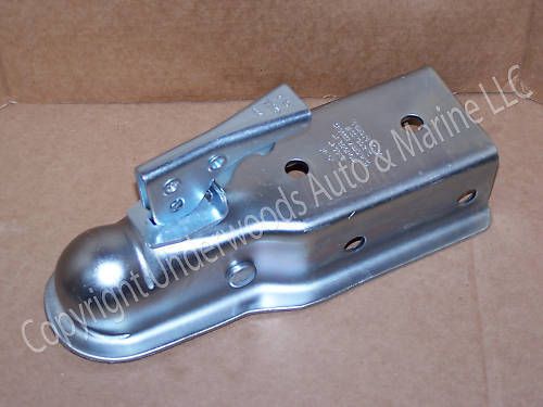 Trailer hitch coupler 2&#034; ball class ii 3,500# gtw 3&#034; channel zinc plated ram new