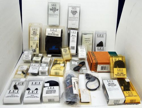 Huge lot of lei lowrance, eagle, &amp; sea electronics accessories. nr