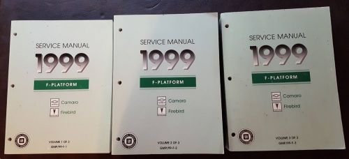 1999 camaro &amp; firebird factory service manual 3volume