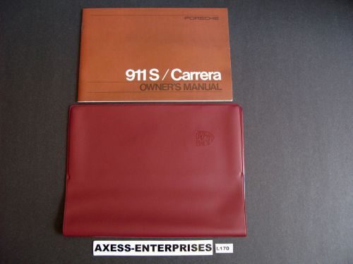 1975 porsche classic 911 s carrera owners manual supplement book + pouch # l170