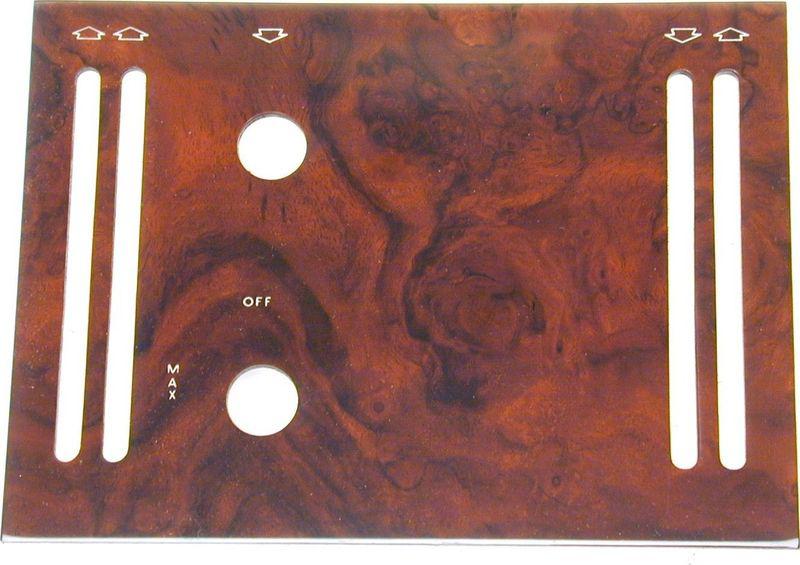 Mercedes burl wood dash panel a/c overlay, 75-77, 450sl 450slc, wk-107acb2