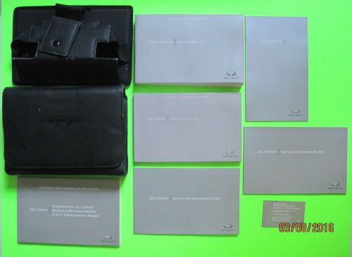 2011 infiniti m factory owner&#039;s manual set w/ nav &amp; case *oem*