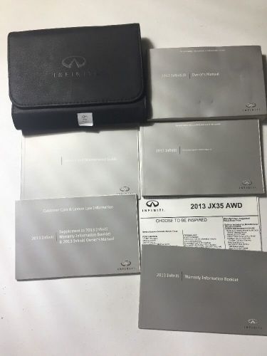 2013 infiniti jx genuine oem owner&#039;s manual set w/ navigation guide &amp; case f.s