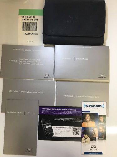 2013 infiniti g sedan owners manual set free same day shipping!! #0371