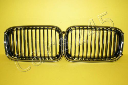 92-96 bmw 3-series e36 sedan coupe convertible center grilles chrome black set