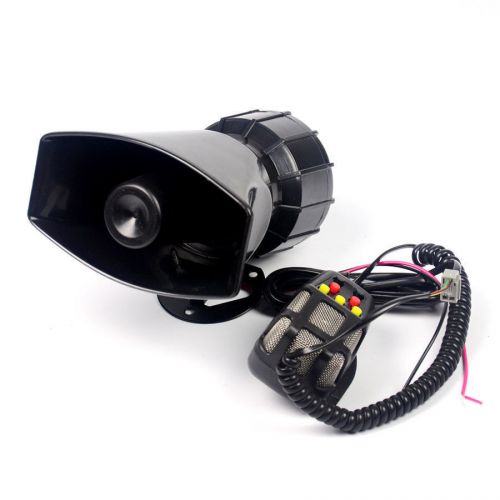 7 sound style 100w car warning siren alarm police ambulance loudspeaker with mic