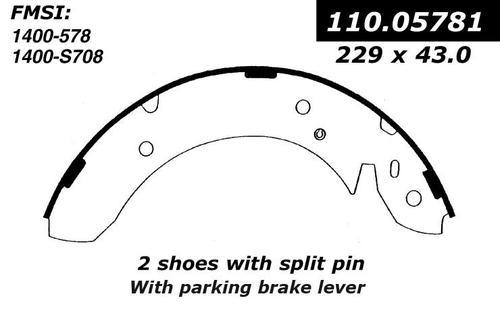 Centric 111.05781 brake pad or shoe, rear-new brake shoe-preferred