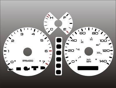 1997-1998 lincoln mark viii instrument cluster white face gauges 97-98