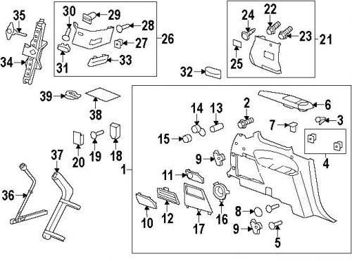 2007-12 acadia enclave traverse outlook acadia lug wrench tool bag # 15939205