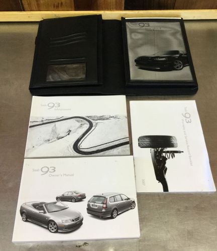 2007 saab 9-3 - owner&#039;s manual+ literature+ case       s26