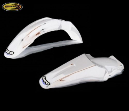 Restyle white fender plastic kit fits kawasaki kx80 kx85 kx100 kx 1998-2013