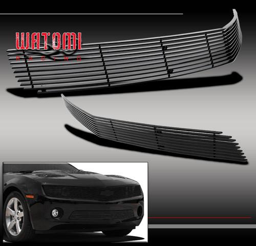 10 11 12 chevy camaro ls lt upper+bumper lower billet grille combo phantom black