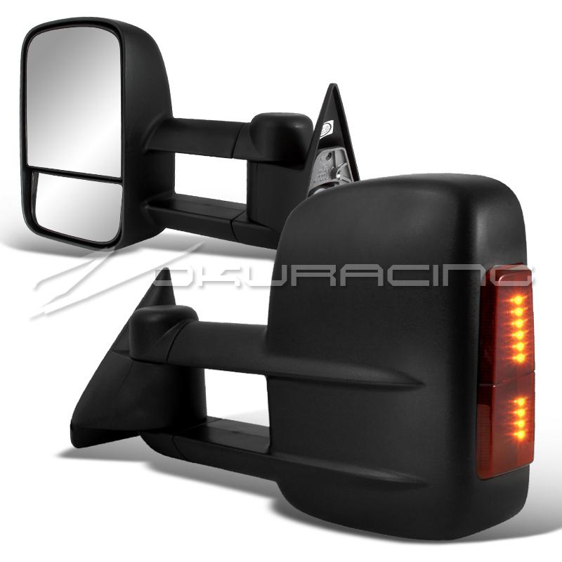 88-98 chevy c/k 1500/2500/3500 power towing tow hauling led signal side mirrors