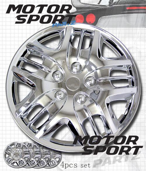 4pc set 15 inch chrome rim wheel skin cover hubcap style 025 hub caps 15" inches