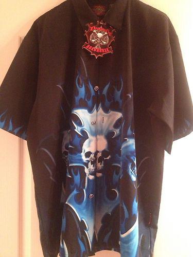 Dragonfly roadhouse tribal threat button down motorcycle shirt size 2xl