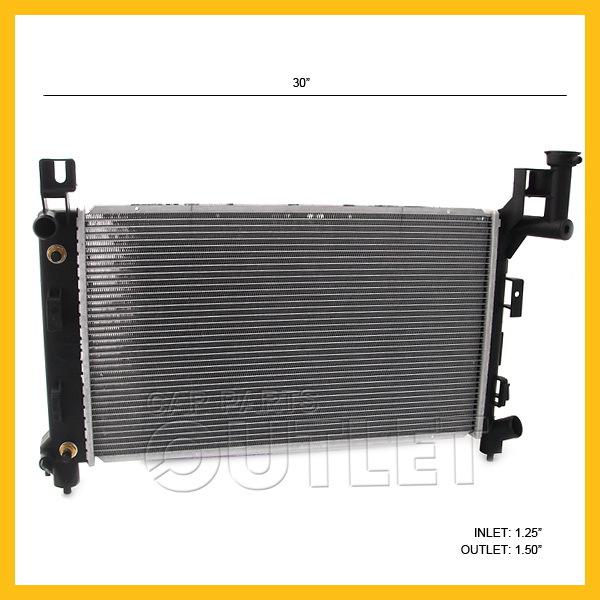 1993-1995 chrysler town country 3.8l v6 radiator 93-95 caravan voyager 2.5l 4cyl