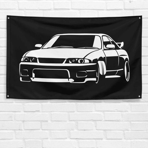 For nissan r33 enthusiast 3x5 ft flag dad birthday gift banner