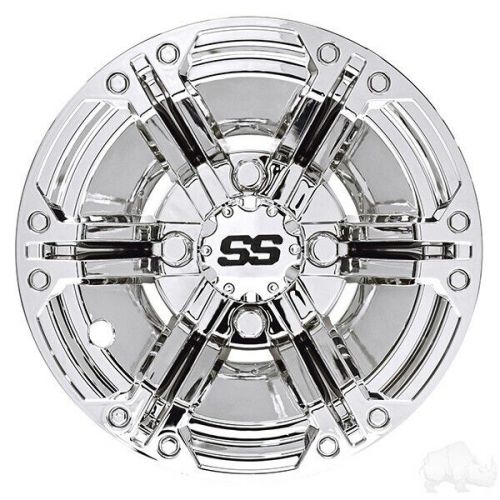 Wheel cover, set of 4, 10&#034; daytona chrome cap-0064