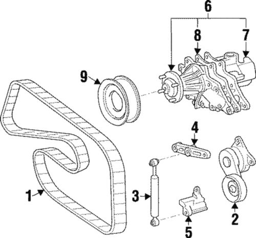 Genuine toyota water pump assembly 16100-49837-83